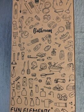 Element Kraft Brown Bathroom Decor So Cute And Vintage Displayed All Over Box